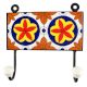 Orange Flowerl Ceramic Tile Hook